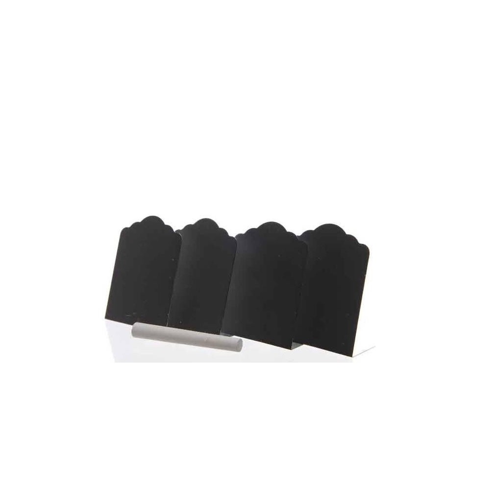SET 4 LAVAGNETTE BLACK 6X3X8CM